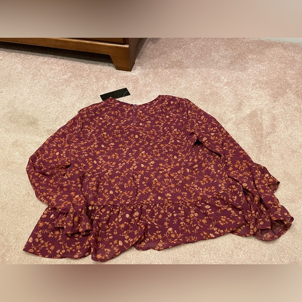 Paper Crane Floral Autumn Blouse - NWT